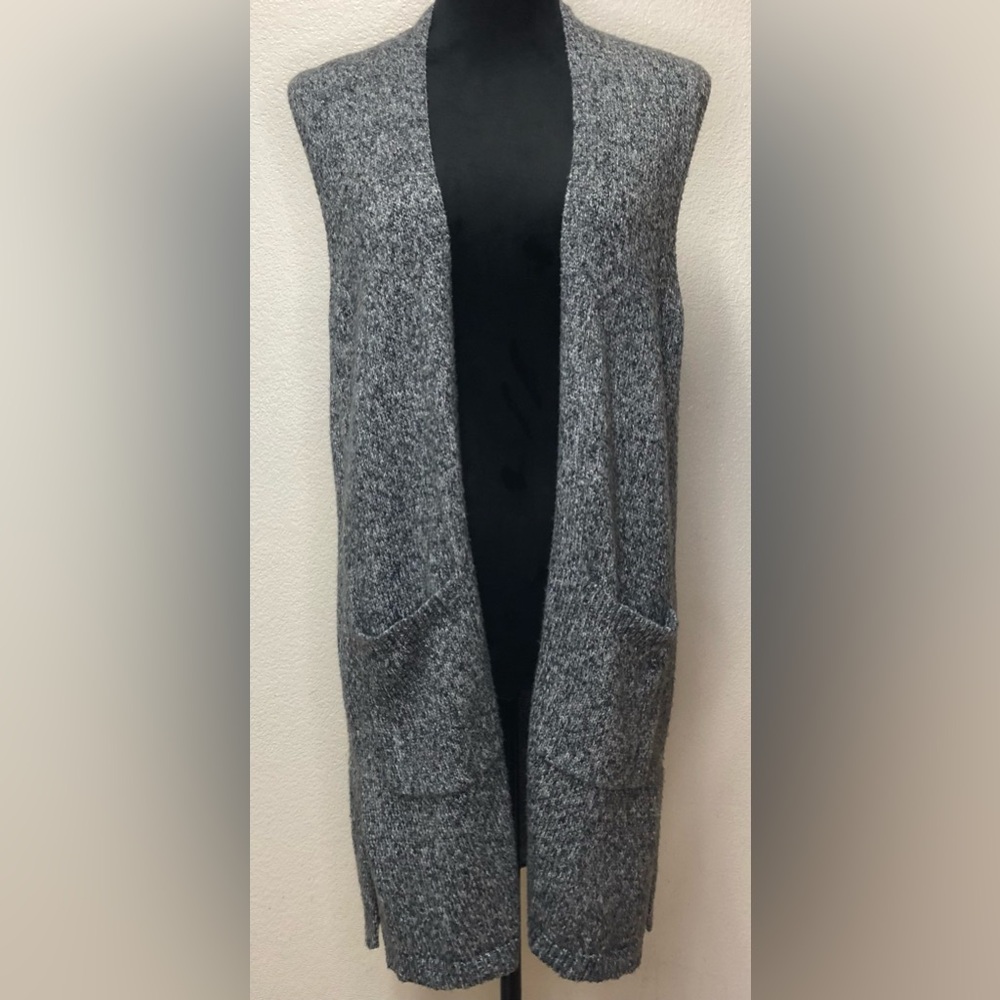 APT. 9 Open-Front Women's Sweater Vest gray white charcoal